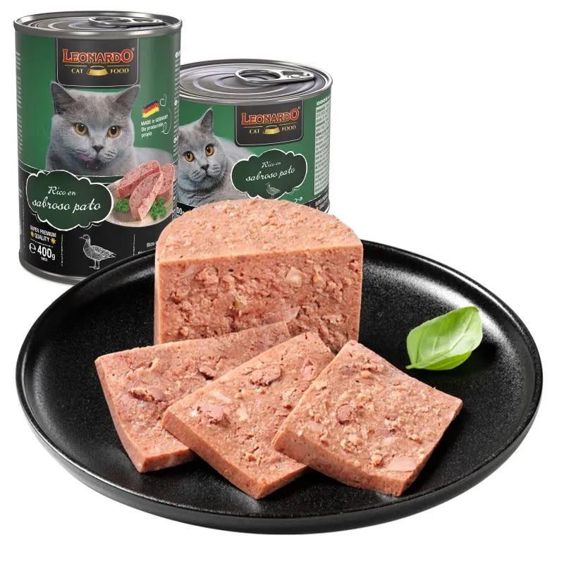LEONARDO GATOS MENU QS RICO EN PATO 6 X 800 G