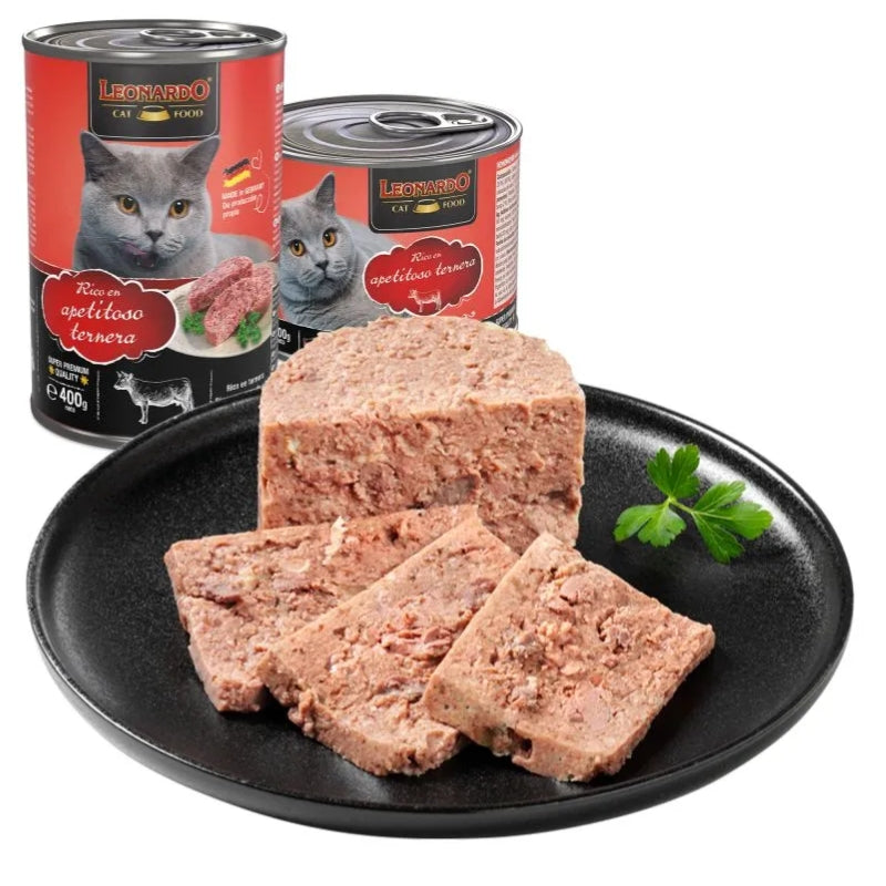 LEONARDO GATOS MENU QS RICO EN TERNERA 6 X 800 G