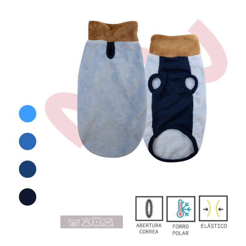 YAGU MODA JERSEY POLAR CELESTE MI&DOG