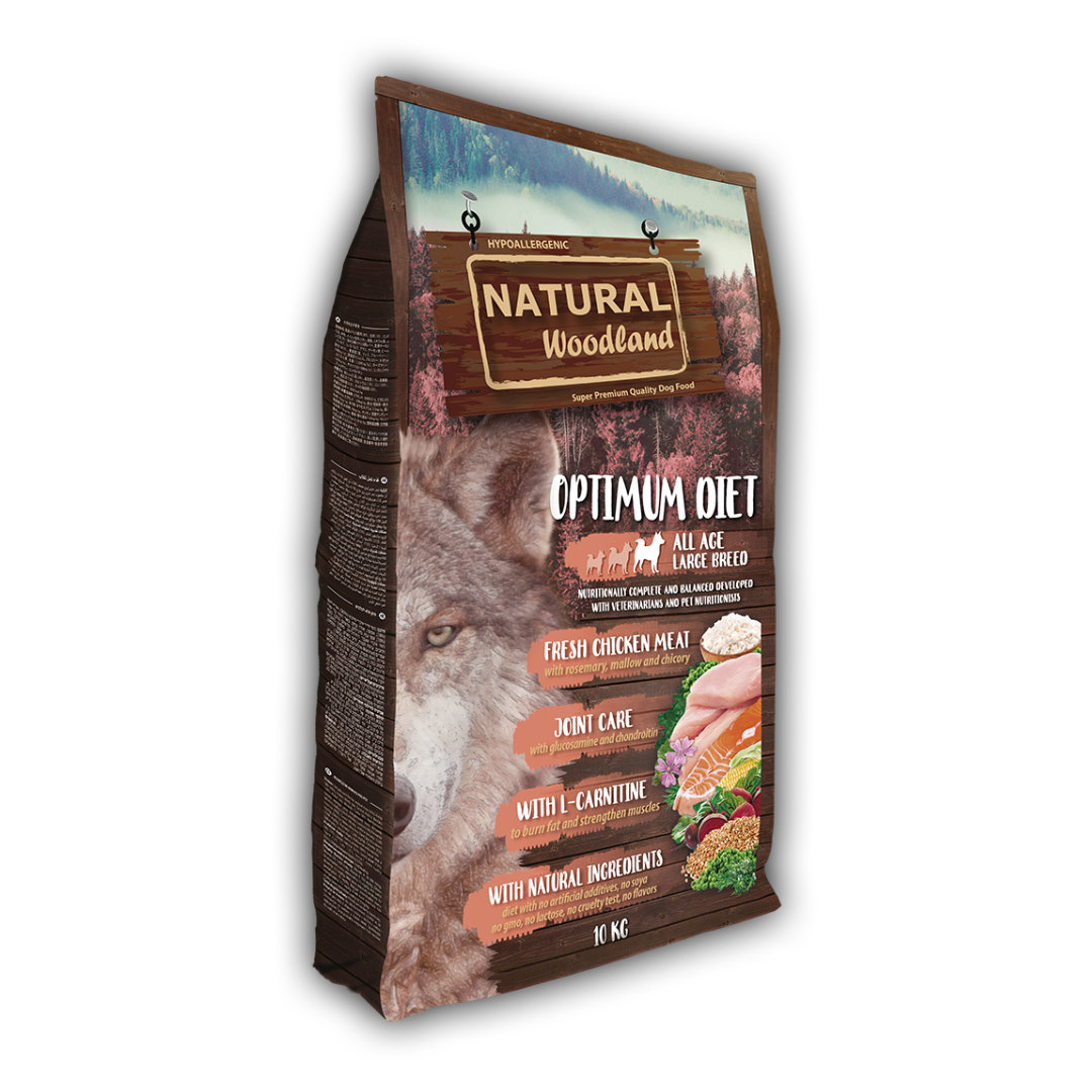 NATURAL WOODLAND OPTIMUM DIET LARGE PERROS 10 KG