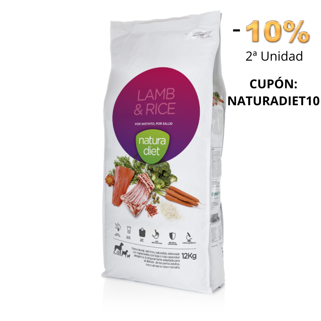 NATURA DIET CORDERO Y ARROZ 12 KG