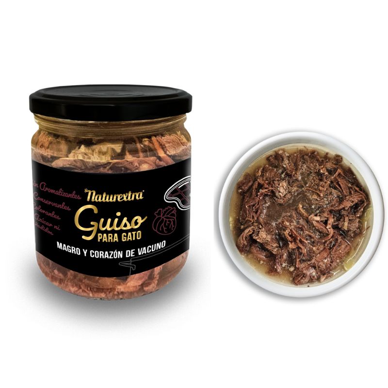 NATUREXTRA GUISO GATOS TERNERA CON TAURINA 6 X 170 G