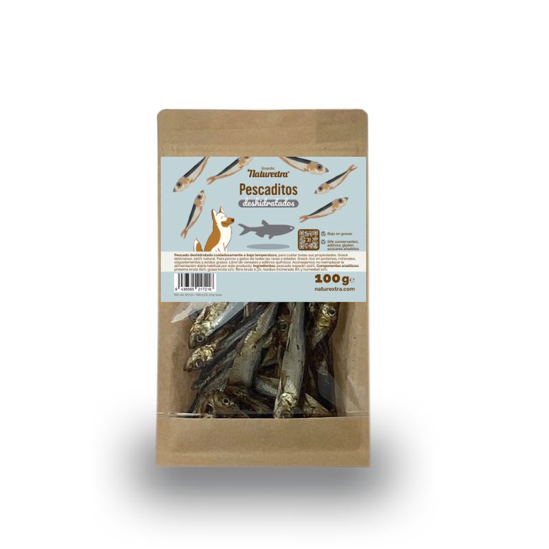 NATUREXTRA PESCADITOS DESHIDRATADOS PARA PERROS Y GATOS 100 G