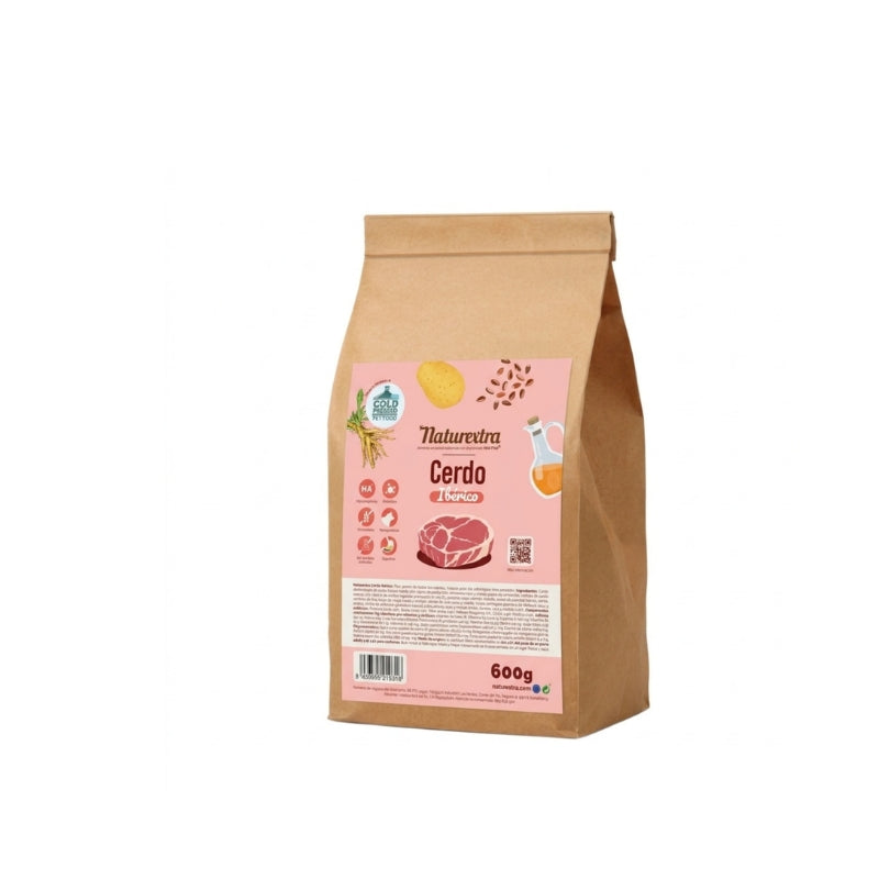 NATUREXTRA PIENSO PRENSADO EN FRIO PERROS CERDO 600 G