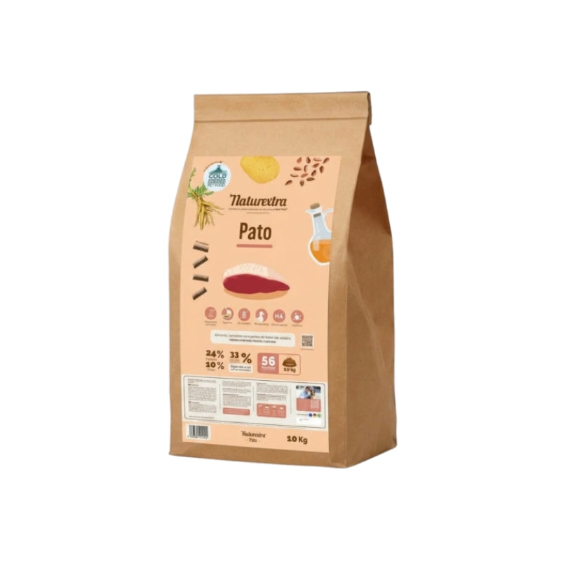 NATUREXTRA PIENSO PRENSADO EN FRIO PERROS PATO 10 KG