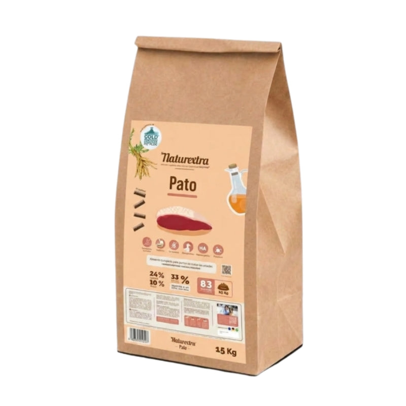 NATUREXTRA PIENSO PRENSADO EN FRIO PERROS PATO 15 KG