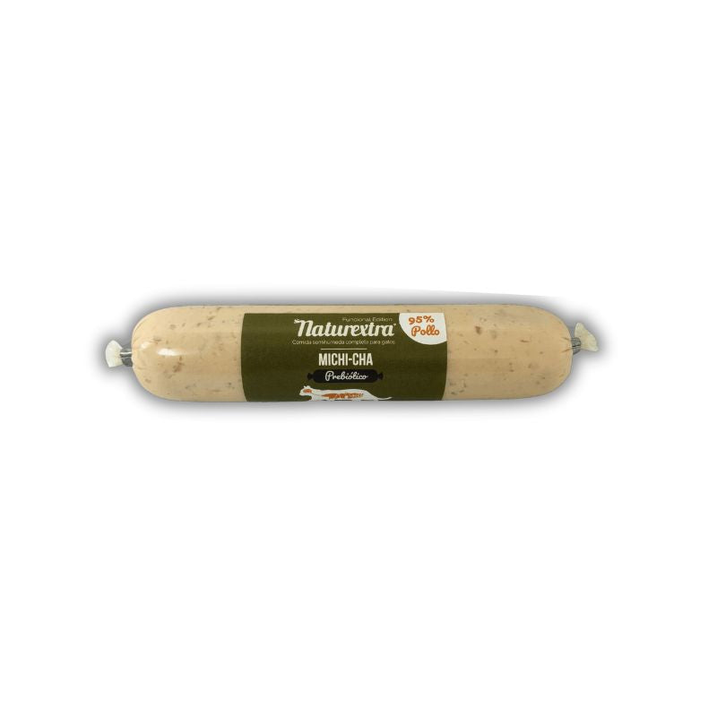 NATUREXTRA SALCHICHA GATOS POLLO CON INULINA BACALAO Y BROCOLI