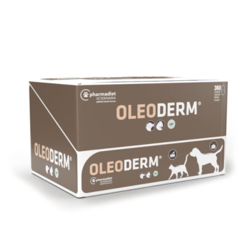 OLEODERM PARA PERROS Y GATOS ENVASE CLINICO 360 CAPSULAS