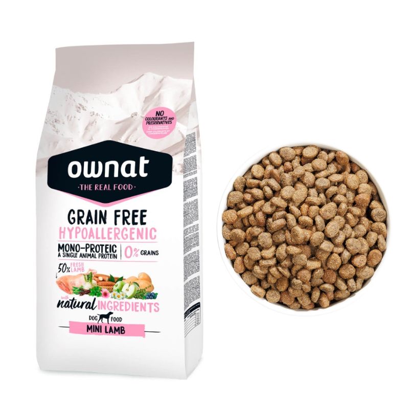 OWNAT GRAIN FREE HYPO PERRO MINI CORDERO 3 KG