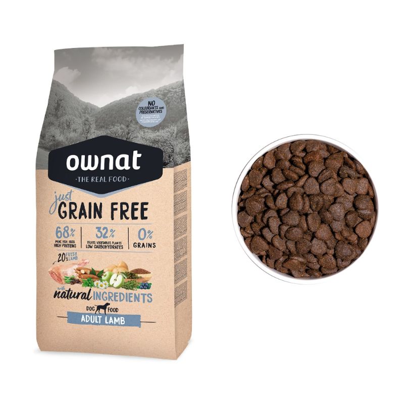OWNAT GRAIN FREE JUST PERO ADULTO CORDERO 14 KG