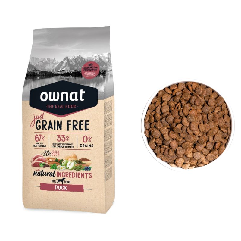 OWNAT GRAIN FREE JUST PERRO PATO 14 KG