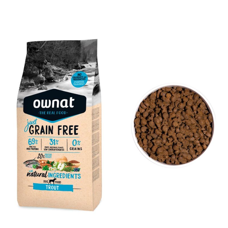 OWNAT GRAIN FREE JUST PERRO TROUT 14 KG