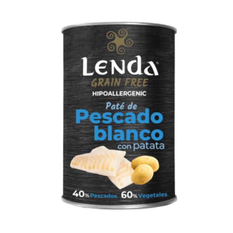 PATE PERROS LENDA PESCADO BLANCO CON PATATA GRAIN FREE 12 X 400 G