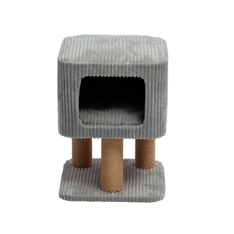 RASCADOR GATOS FREEDOG SIT SCRATCH GRIS 35 X 35 X 47 CM