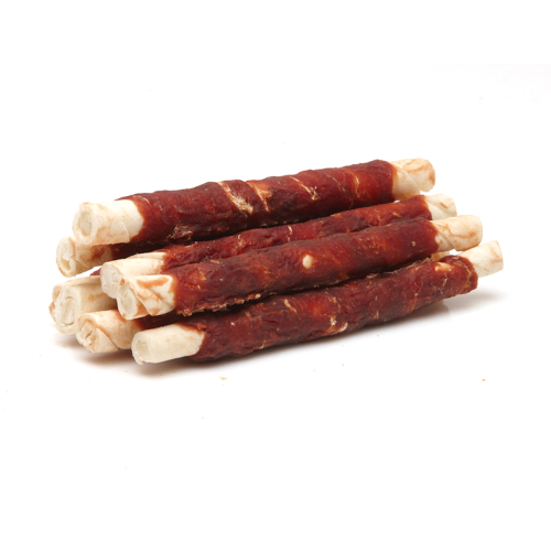 SNACK NATURAL PERROS PALITOS DE RAWHIDE CON PATO 2 X 500 G