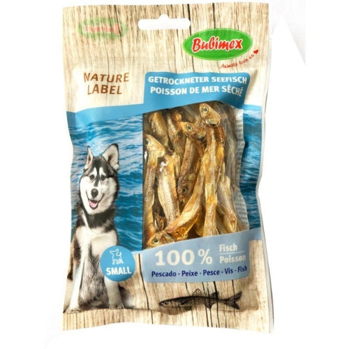 SNACK NATURAL PERROS PESCADO DE MAR BUBIMEX 10 X 100 G