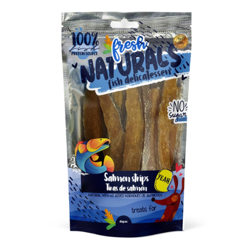 SNACK NATURAL PERROS TIRAS DE SALMON FRESH 10 x 100 G