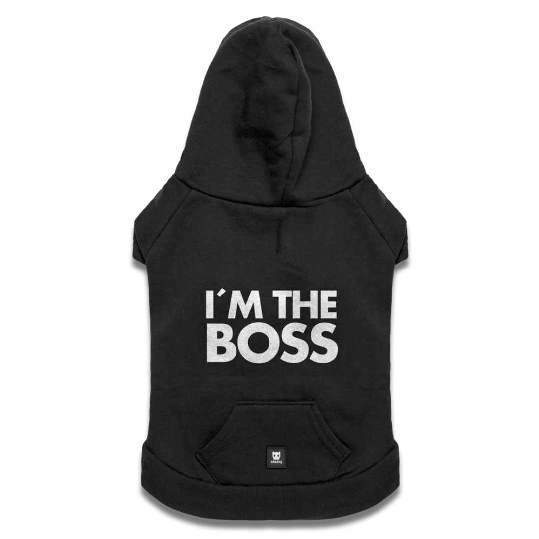 SUDADERA CON CAPUCHA PERROS NEGRA JEFE ZEEDOG
