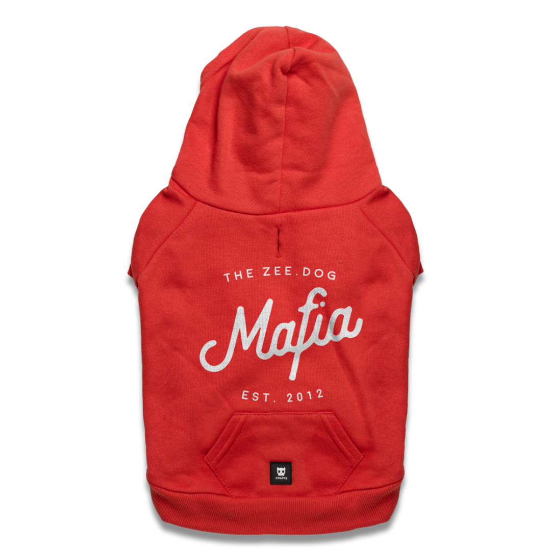 SUDADERA CON CAPUCHA PERROS ROJA MAFIA ZEEDOG