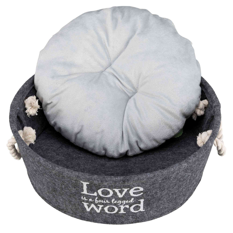 CAMA CESTA PERROS LIAN TRIXIE ANTRACITA 37 CM