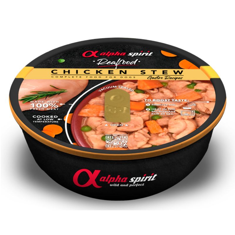 ALPHA SPIRIT PERROS ESTOFADO DE POLLO 9 X 280 G