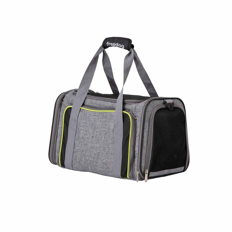 TRANSPORTIN HK DOS COMPARTIMENTOS PERROS Y GATOS FREEDOG 44X28X38 CM
