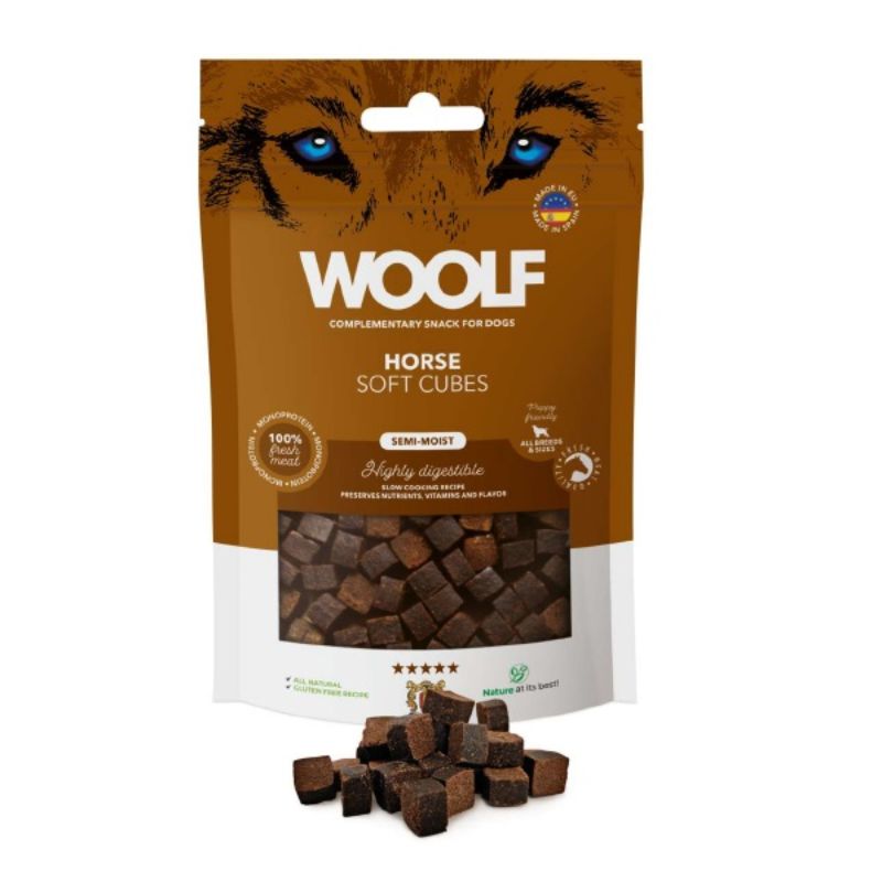 WOOLF SNACK SEMIHUMEDO CABALLO 10 X 100 G