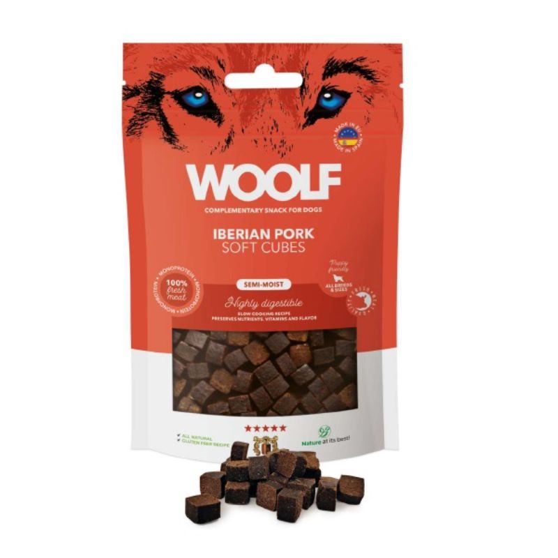 WOOLF SNACK SEMIHUMEDO CERDO IBERICO 10 X 100 G