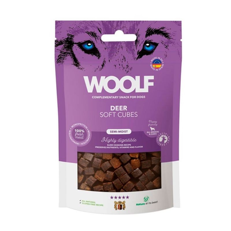 WOOLF SNACK SEMIHUMEDO CIERVO 10 X 100 G