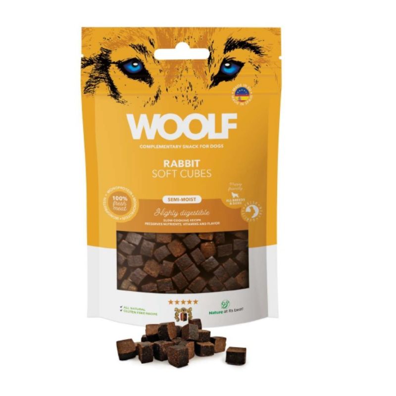 WOOLF SNACK SEMIHUMEDO CONEJO 10 X 100 G