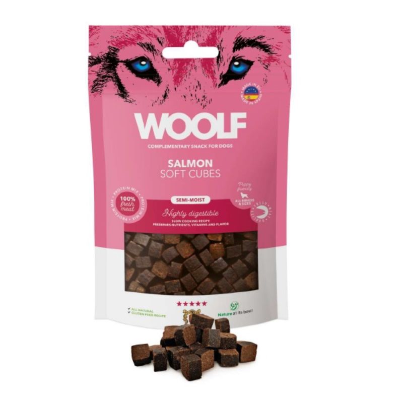 WOOLF SNACK SEMIHUMEDO SALMON 10 X 100 G