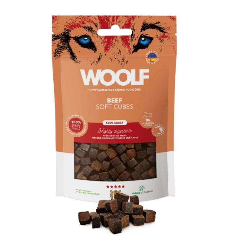 WOOLF SNACK SEMIHUMEDO TERNERA 10 X 100 G