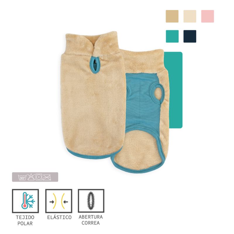 MI&DOG JERSEY PERROS POLAR BICOLOR CREMA