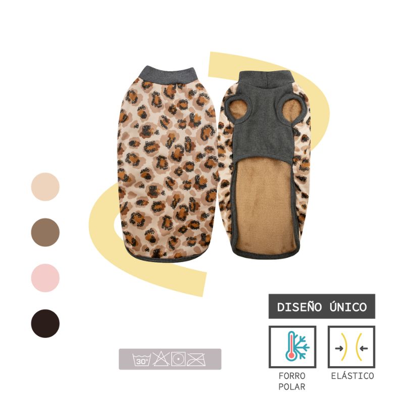 MI&DOG ABRIGO CAPA PERRO LEOPARDO